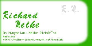 richard melke business card